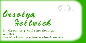orsolya hellmich business card